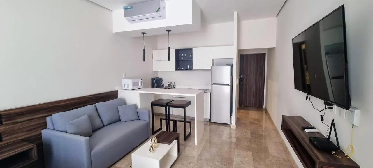 Cozy Studio Aldea Zama Tulum Wifi Alberca Apartment